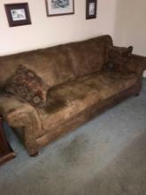 Brown Sofa with pillows
