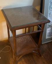 glass top side table/nightstand