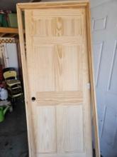 32 by eighty, unfinished door with frame