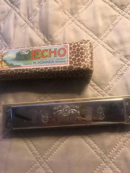 M.Hohner the echo Harmonica made in Germany with box