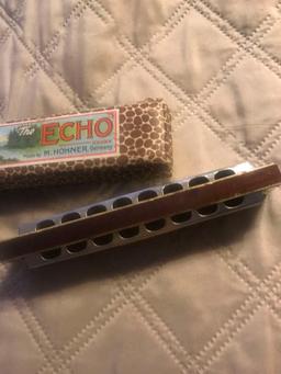M.Hohner the echo Harmonica made in Germany with box