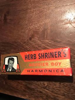 M.Hohner Herb Shriners Hoosier boy harmonica with box