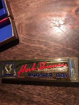 M.Hohner Herb Shriners Hoosier boy harmonica with box