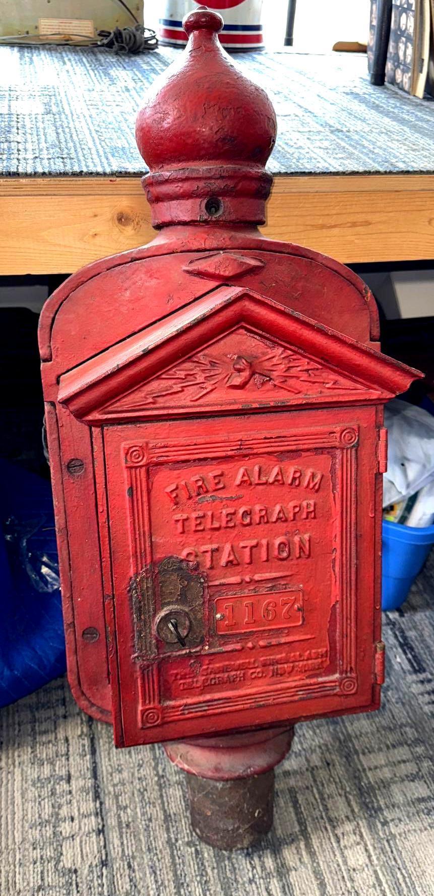 cast iron fire alarm switch marked Toledo