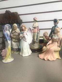 6- assorted figurines