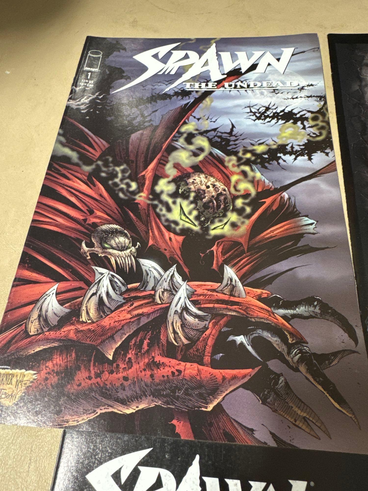 lot of five spawn the undead comics