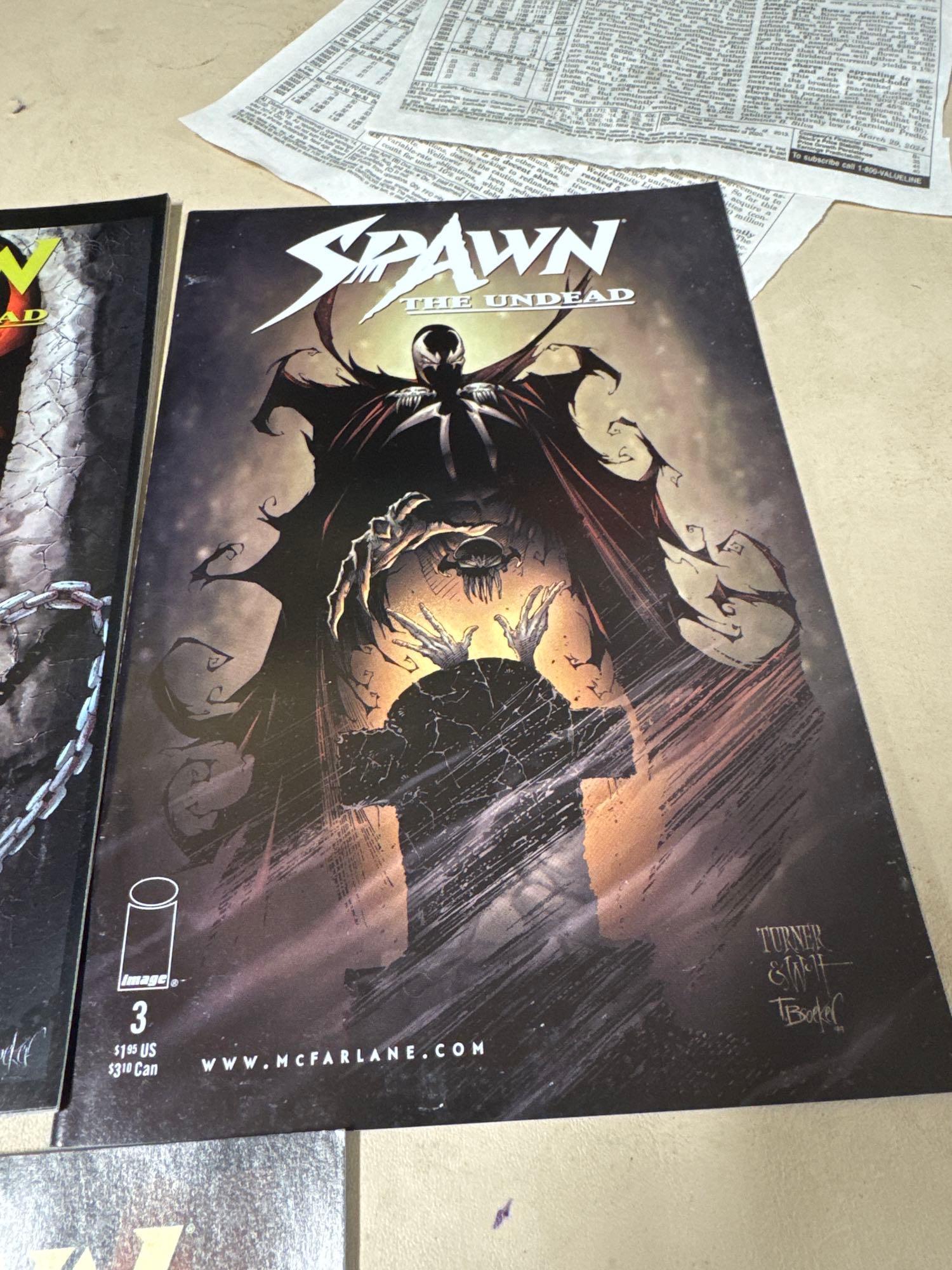 lot of five spawn the undead comics