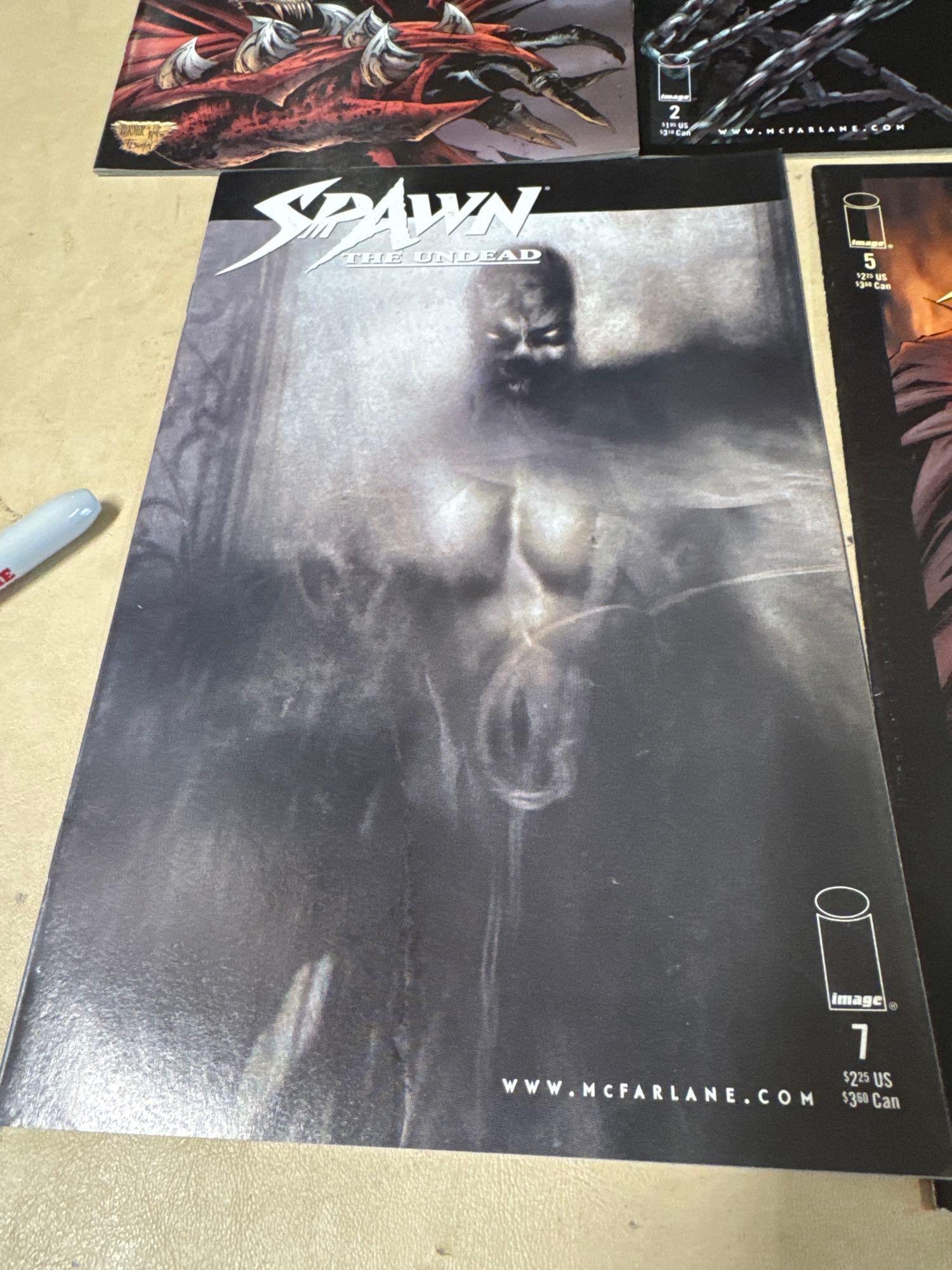 lot of five spawn the undead comics