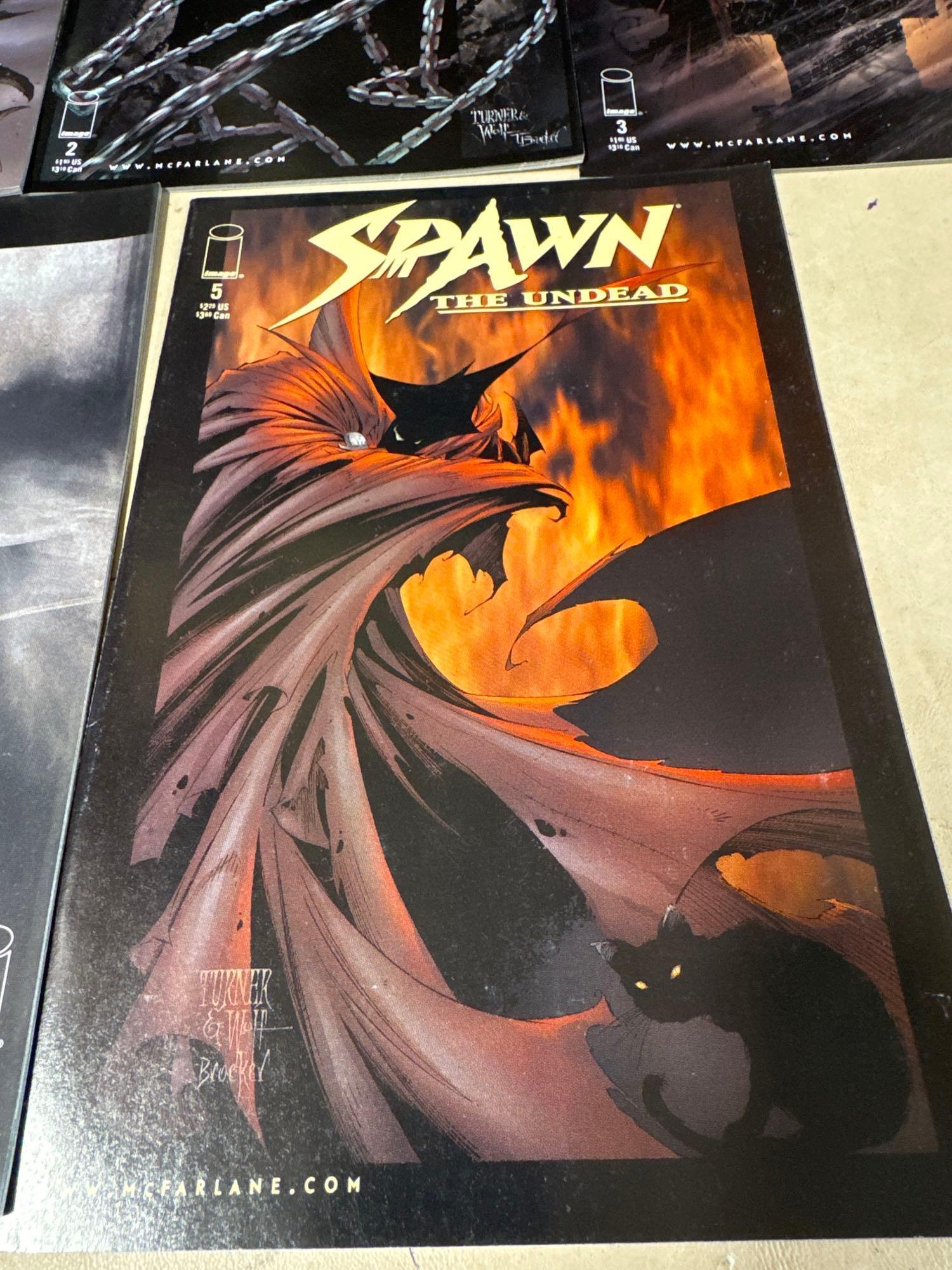 lot of five spawn the undead comics