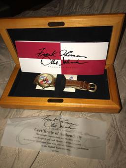 Frank Thomas & Ollie Johnston signature series Captain Hook and Mr. Smee watch with certificate of