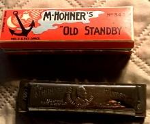 M. Hohner old standby Harmonica no. 34 b made in Germany with box