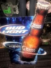 Bud light tin beer sign 27 in x 18 in