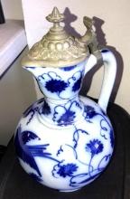 vintage 11 in Flow Blue pitcher