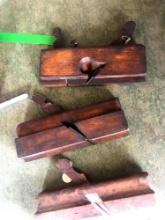 3- vintage side beam molding wood planes