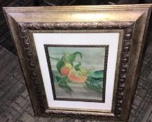 Framed signed watercolor 15 in x 19 in