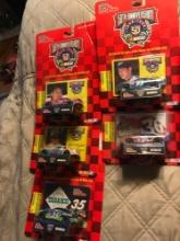 5- Racing Champions 1/64 scale Nascar stock cars Mike McLaughlin-Elton Sawyer-Ernie Irvan-Tim