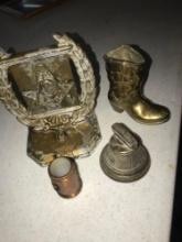 4- metal pieces brass boot