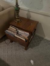 magazine side table with magazines