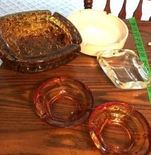 6- vintage ashtrays