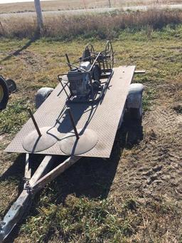 Texas Wire Winder on Trailer w/5 Hp. Tecumseh Motor