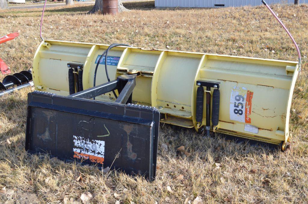 Snow Wolf Ultra Series Snow Plow for Skid Steer, 10’