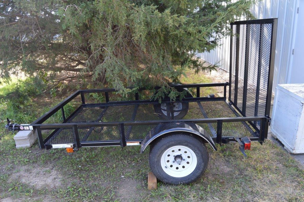 Carry-On 8’ x 5’ Two Wheel Trailer w/ Ramp, like new