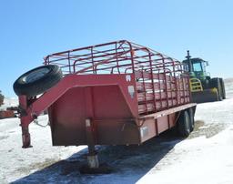 94 WW Red Gooseneck Stock Trailer