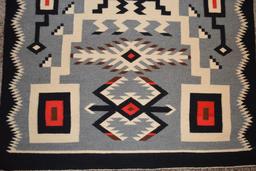 35 x 51 Storm Pattern Navajo Rug by Rebecca Yazzi