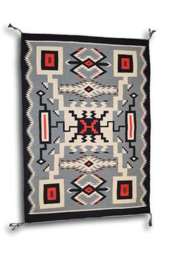 35 x 51 Storm Pattern Navajo Rug by Rebecca Yazzi