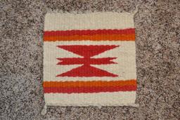 8.5 x 8.5 Miniature Navajo Rug