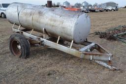 Tank Mounted on Single Axle Trailer