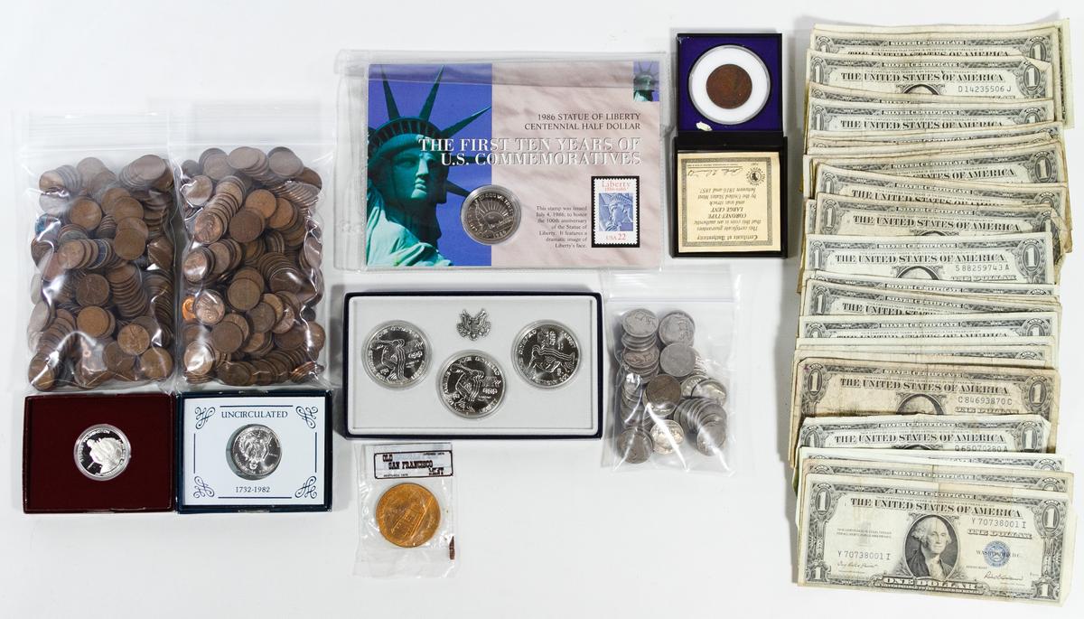 US Coin and Currency Assortment