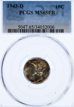 1943-D 10c MS-65FB PCGS