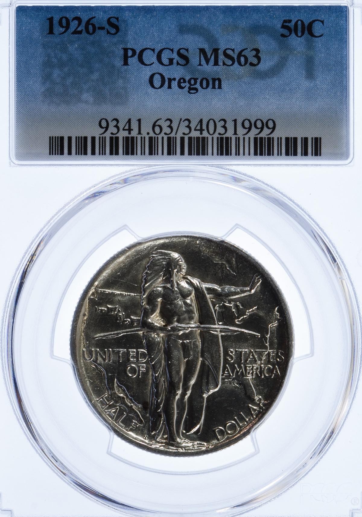 1926-S 50c Oregon Trail MS-63 PCGS