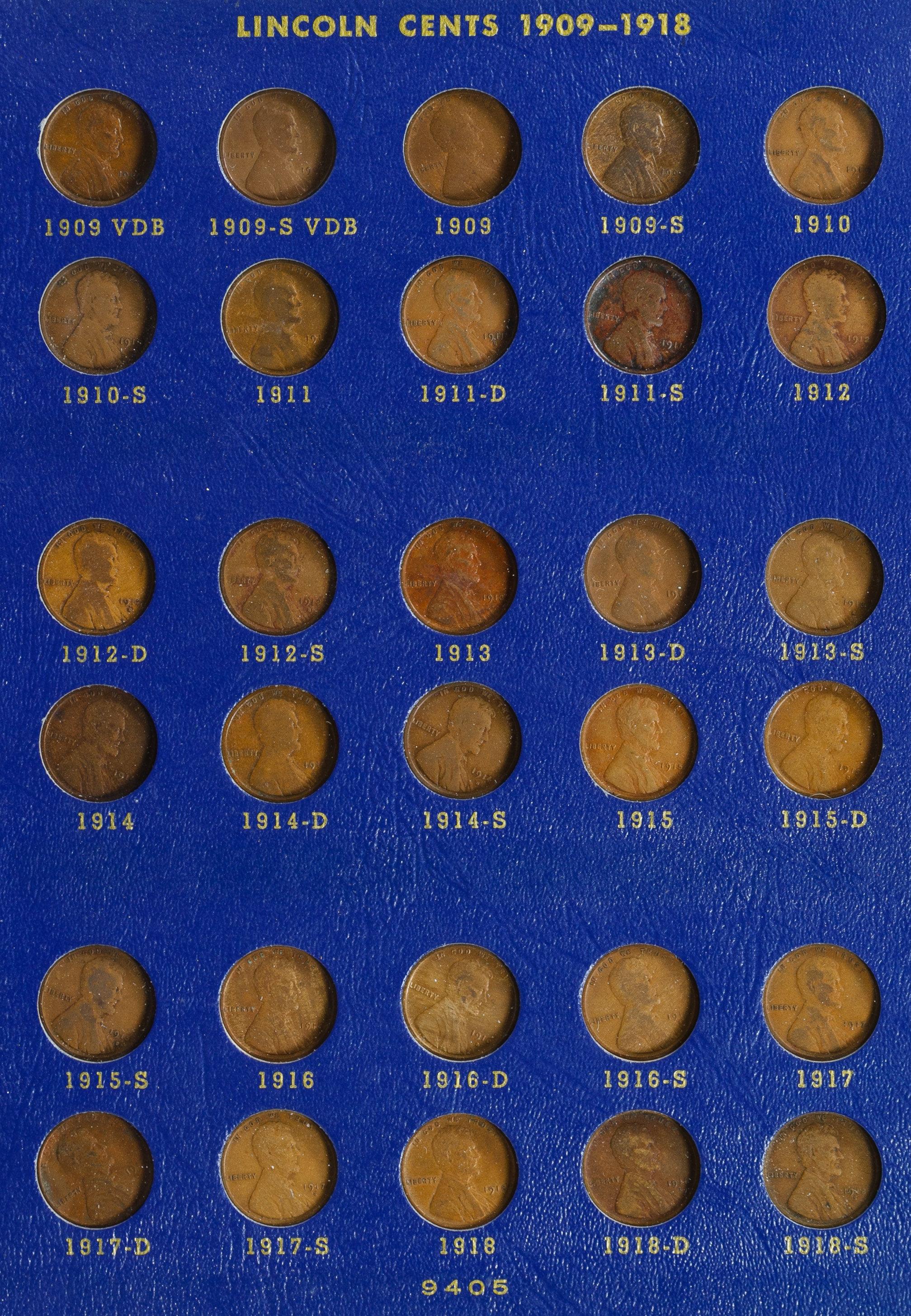 1909-1940 Lincoln 1c Complete Set