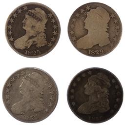 1825, 1829, 1831, 1836 50c G/VG