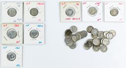 Barber, Mercury and Roosevelt 10c Assortment