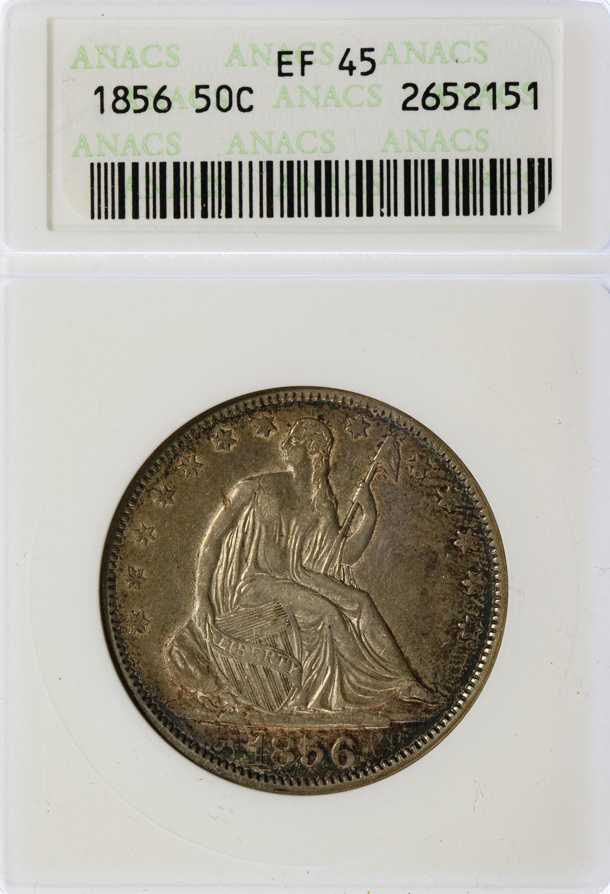 1856 50c XF-45 ANACS