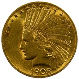 1908 $10 Gold Unc.