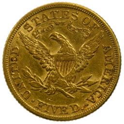 1881 $5 Gold AU