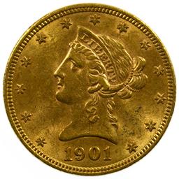 1901 $10 Gold AU Details