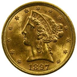 1897 $5 Gold Unc.