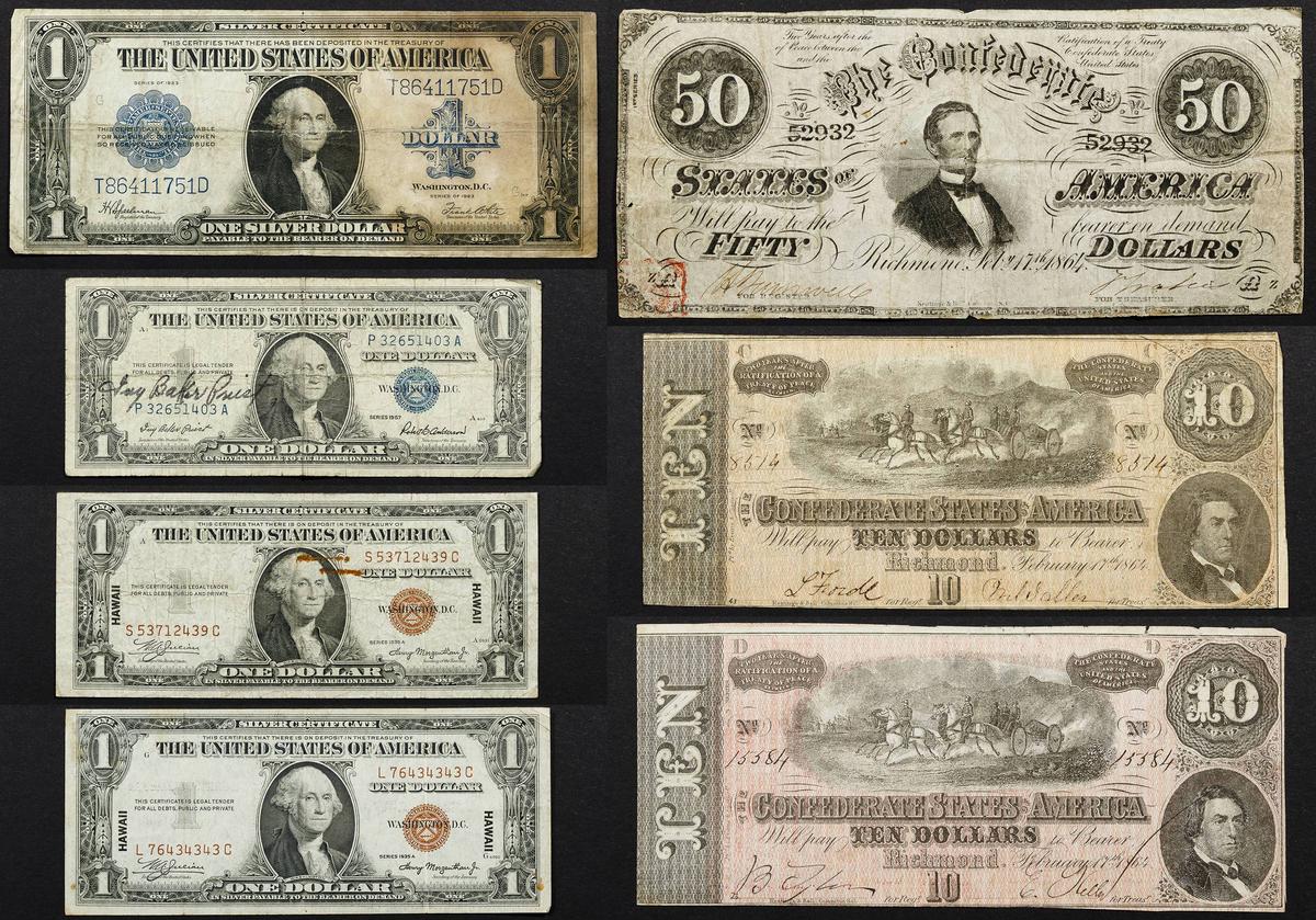 US and Confederate Currency Assortment