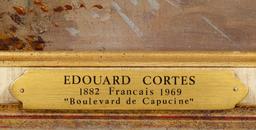 Edouard Cortes (French, 1882-1969) 'Boulevard de Capucine' Oil on Canvas