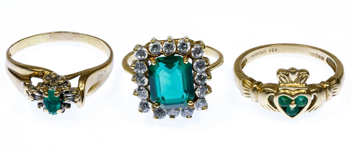 14k Gold and Gemstone Rings