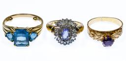 14k Gold and Gemstone Rings