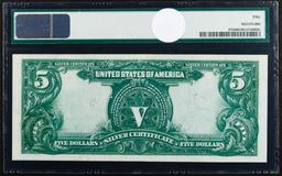 1899 $5 'Chief' Silver Certificate AU-50 PMG