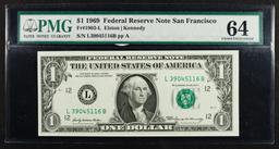 1969 $1 Federal Reserve Note Assortment CU-64 PMG