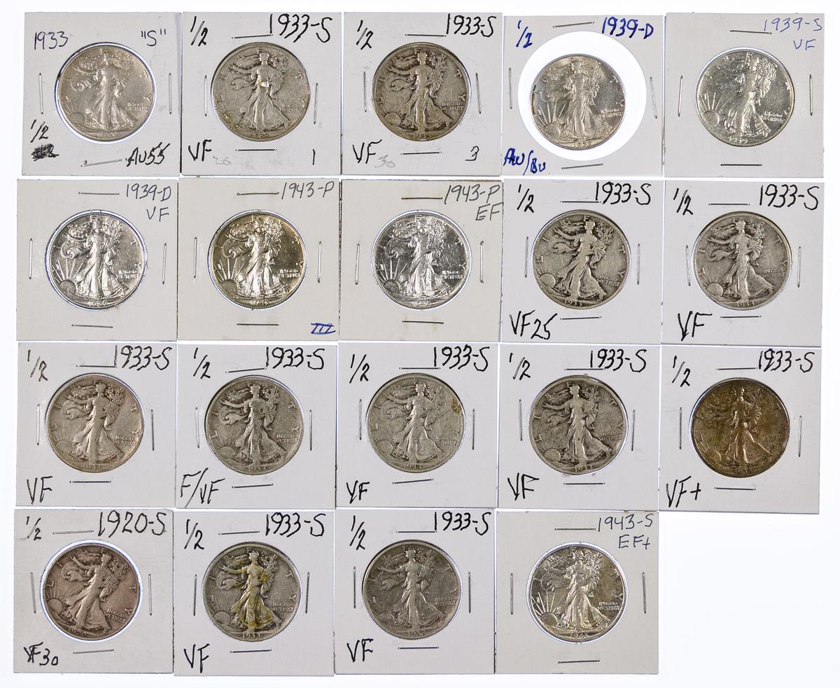 Walking Liberty 50c Assortment