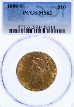 1889-S $10 Gold MS-62 PCGS